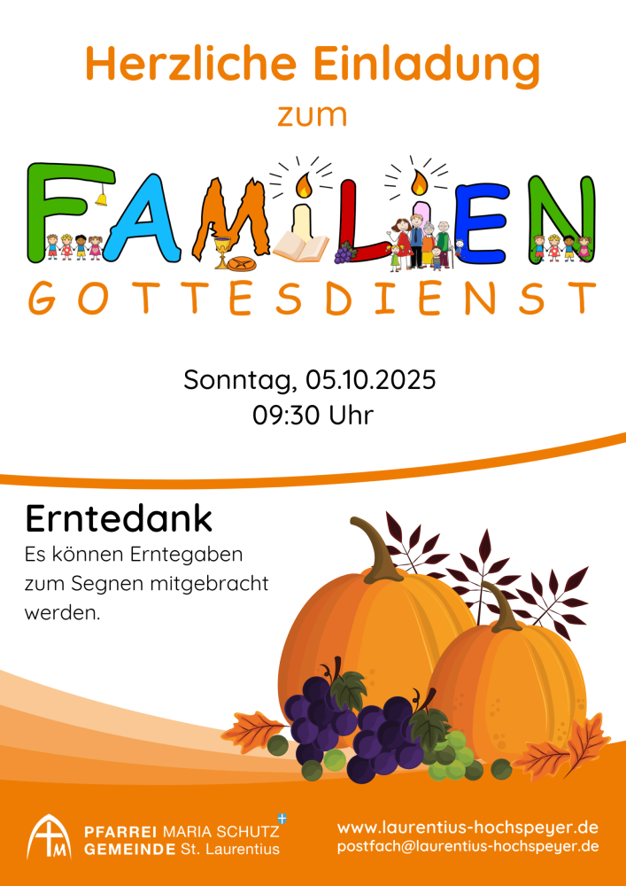 Familiengottesdienst zu Erntedank St. Laurentius Hochspeyer